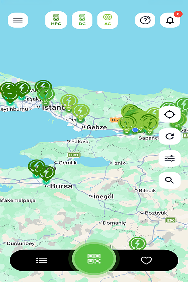 Sepascharge Uygulama Ekranı